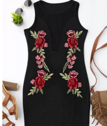 vestido evening dark floral e possivel transparencia